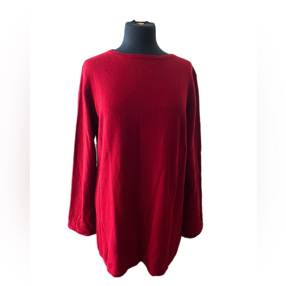 Randolph‎ Duke Red Angora Merino Cashmere Blend Sweater Size M Soft Luxury